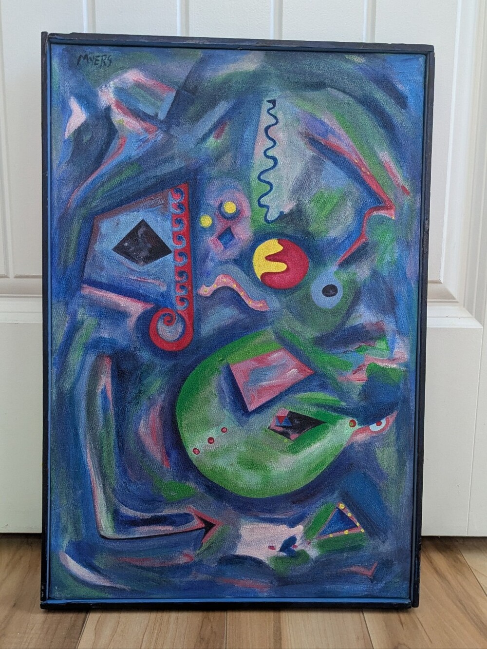 Original Oil Painting Geometric Abstraction